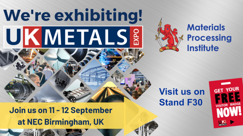 We're exhibiting at the UK Metals Expo - Visit us on Stand F30